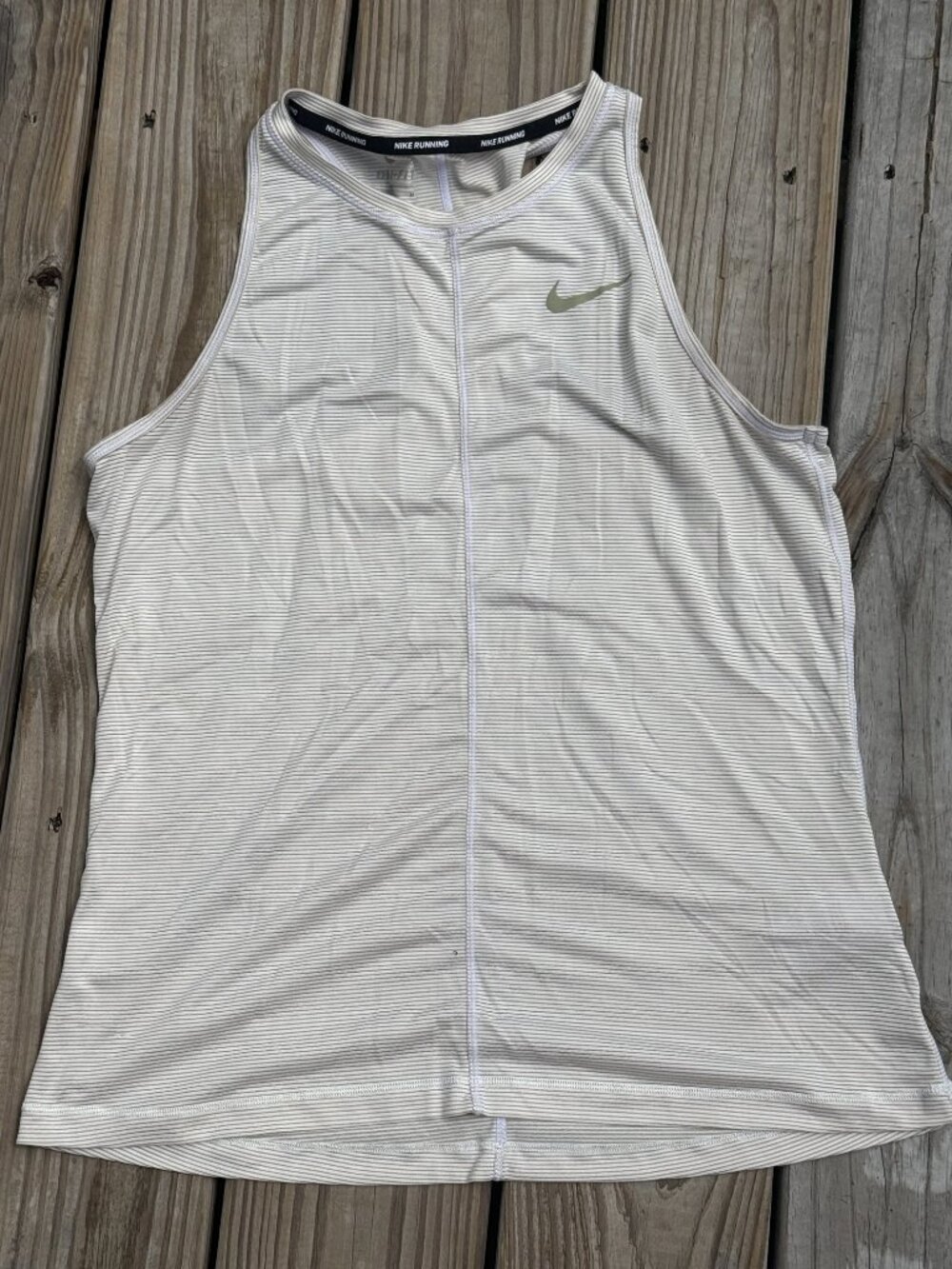 Nike Running Dri-FIT Stripe Tank Top Athleisure Clean Girl Medium W 3904